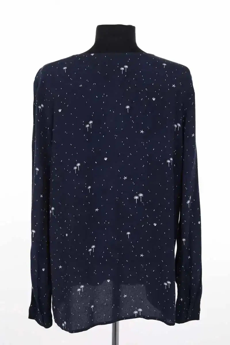 Blouse Des Petits Hauts Marine en Viscose