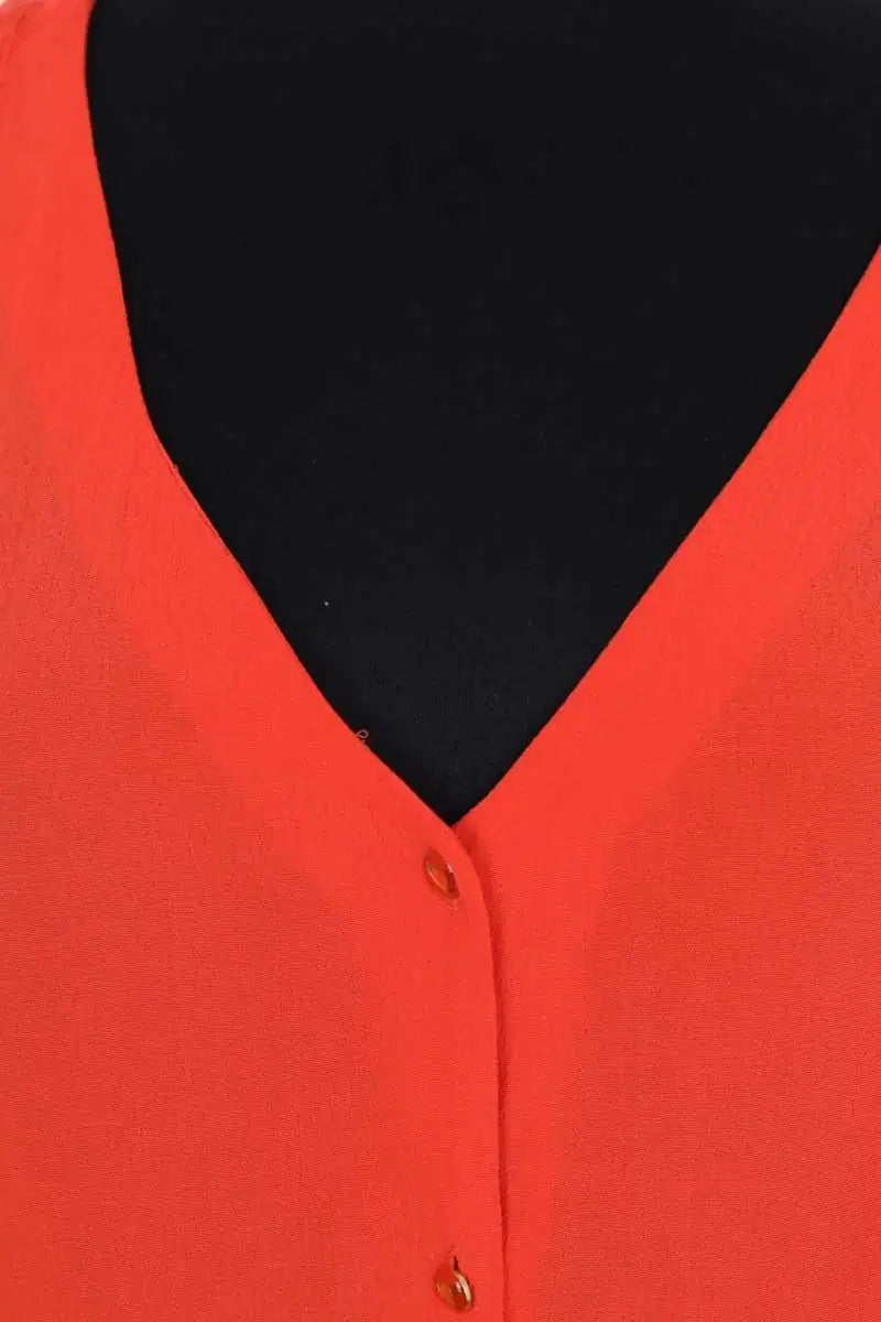 Blouse Des Petits Hauts Orange en Viscose