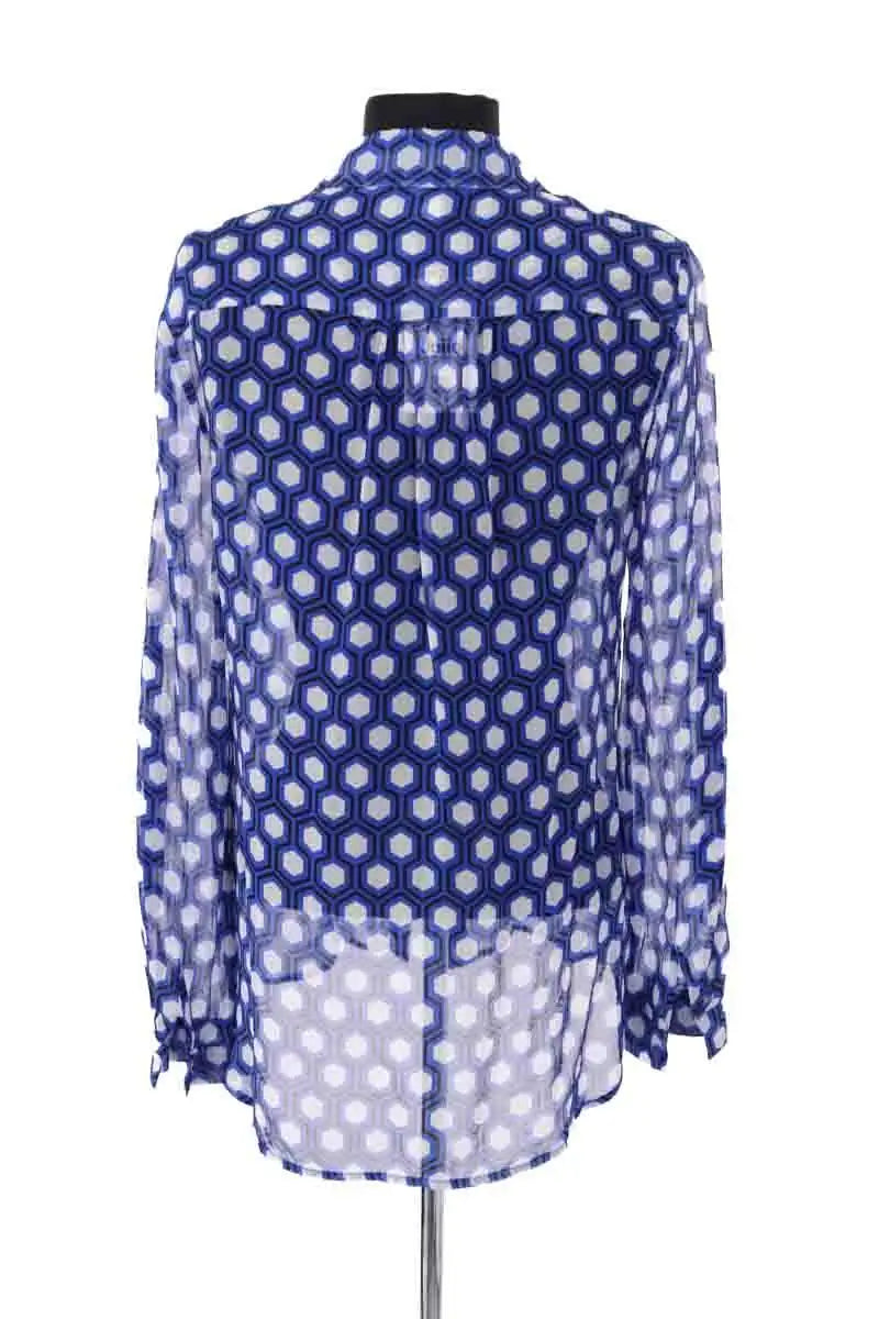 Blouse Diane Von Furstenberg Bleu en Soie