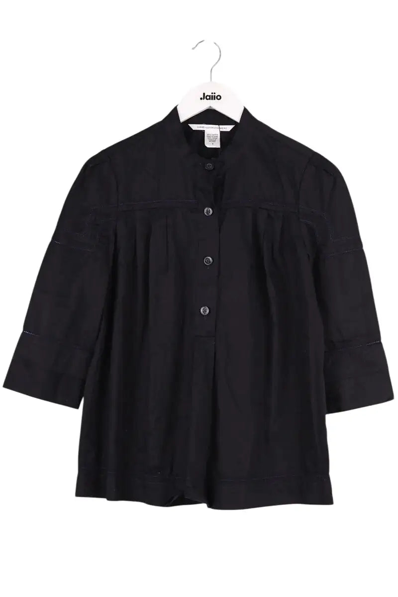 Blouse Diane Von Furstenberg Noir en Coton, taille M - Seconde Main