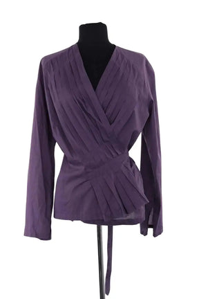 Blouse Dries Van Noten Violet en Coton, taille L - Seconde Main