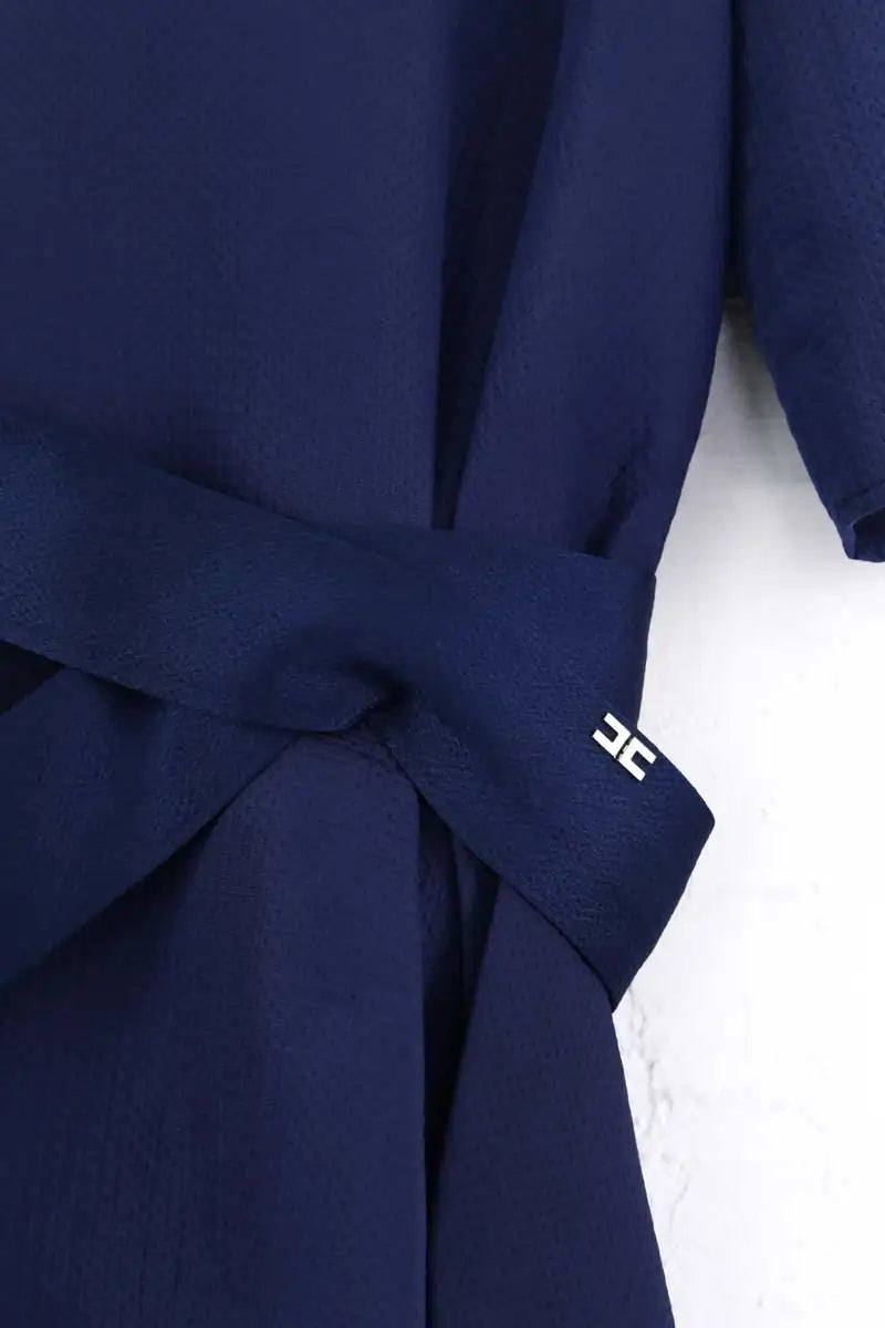 Blouse Elisabetta Franchi Marine en Synthétique