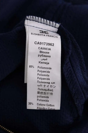 Blouse Elisabetta Franchi Marine en Synthétique