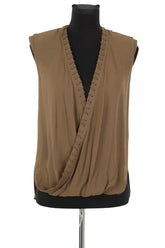 Blouse Elisabetta Franchi Marron en Viscose, taille XS - Seconde Main