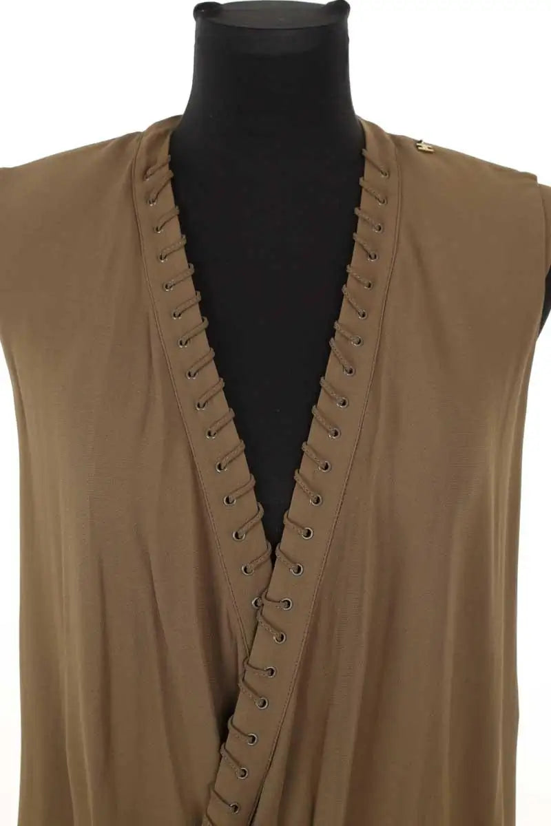 Blouse Elisabetta Franchi Marron en Viscose