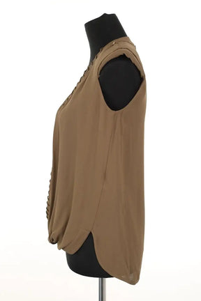 Blouse Elisabetta Franchi Marron en Viscose