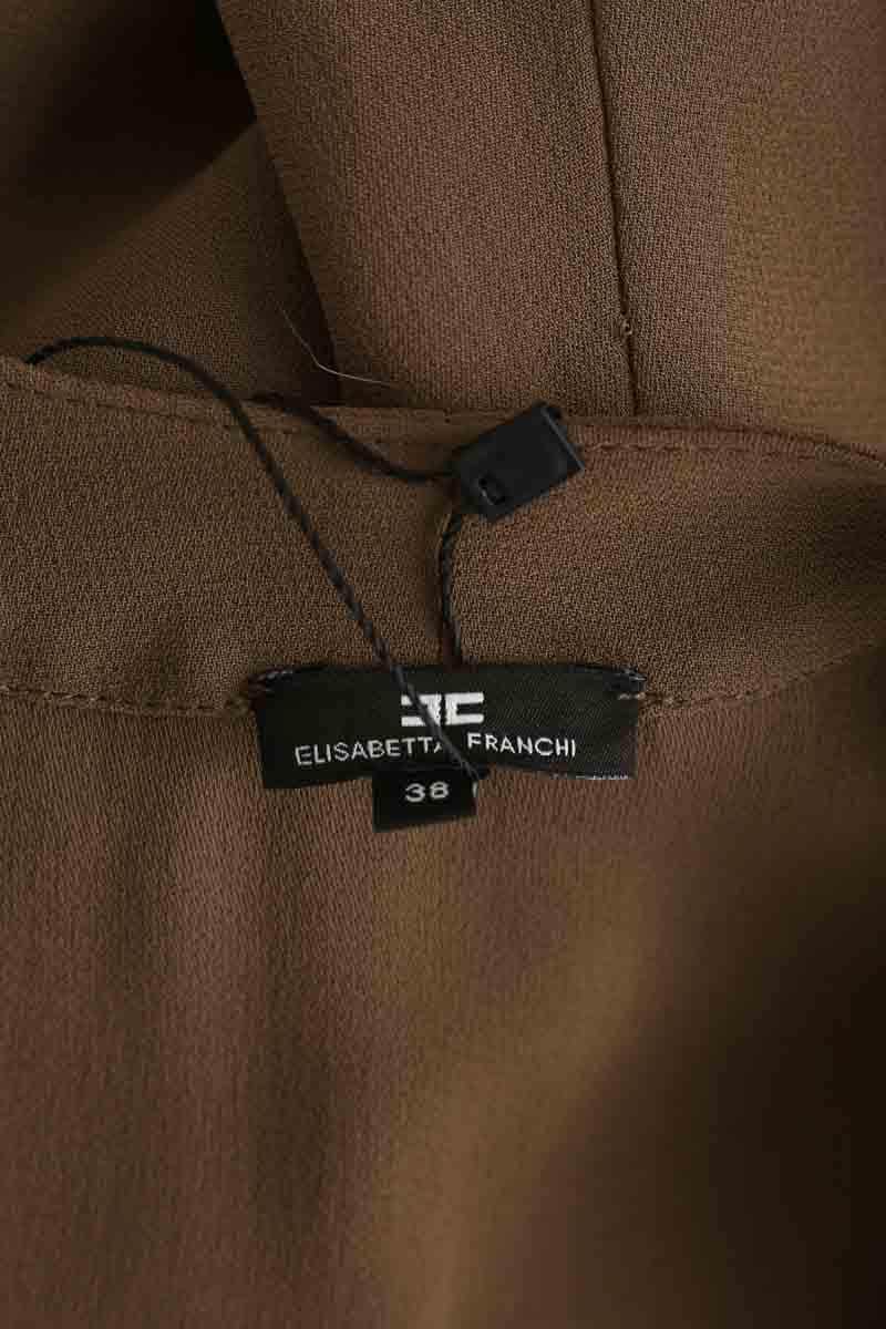Blouse Elisabetta Franchi Marron en Viscose