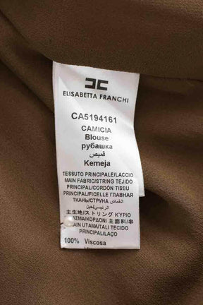 Blouse Elisabetta Franchi Marron en Viscose
