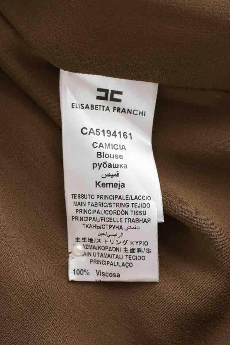 Blouse Elisabetta Franchi Marron en Viscose