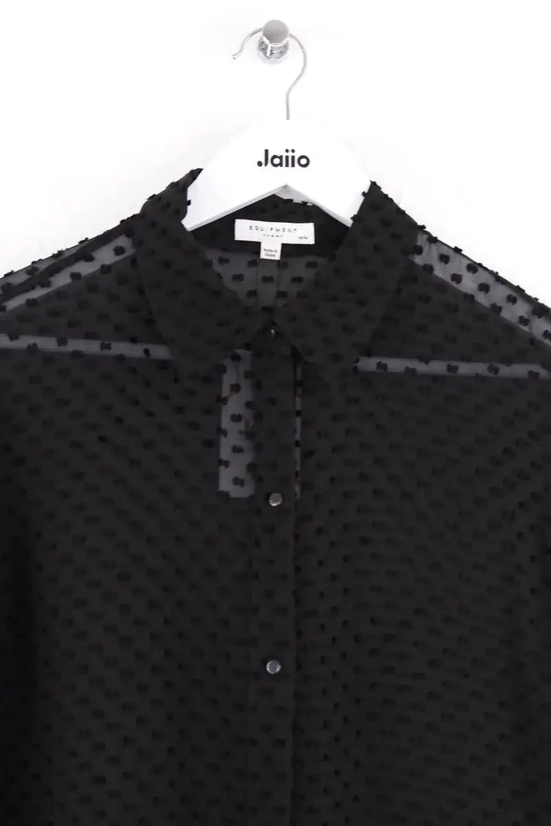 Blouse Equipment Noir en Soie