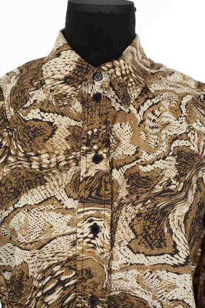 Blouse Ganni Camel en Coton