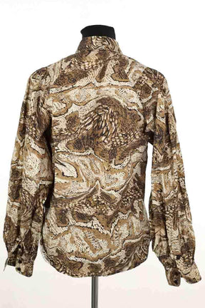 Blouse Ganni Camel en Coton
