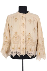 Blouse Gerard Darel Beige en Coton, taille M - Seconde Main