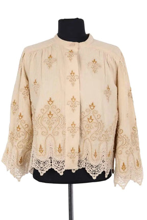 Blouse Gerard Darel Beige en Coton, taille M - Seconde Main