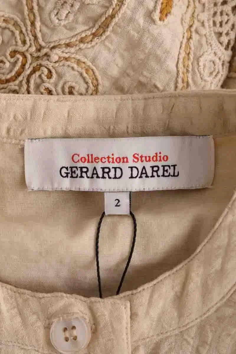 Blouse Gerard Darel Beige en Coton
