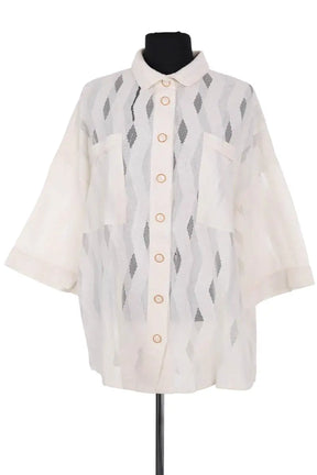 Blouse Heimstone Ecru en Coton, taille M - Seconde Main