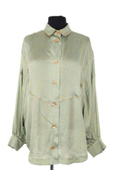 Blouse Heimstone Turquoise en Synthétique, taille XS - Seconde Main
