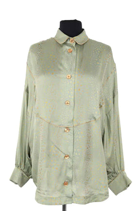 Blouse Heimstone Turquoise en Synthétique, taille XS - Seconde Main