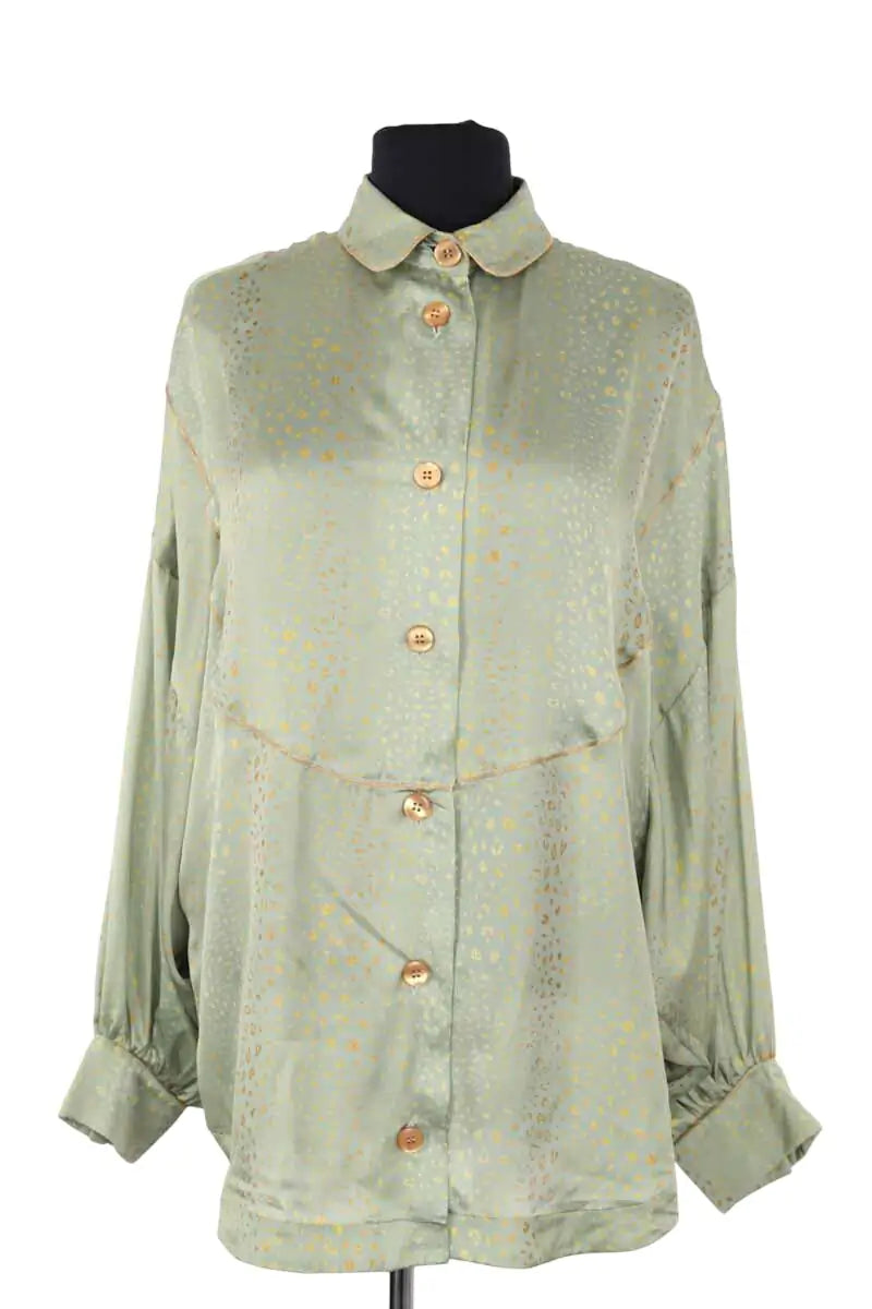 Blouse Heimstone Turquoise en Synthétique, taille XS - Seconde Main
