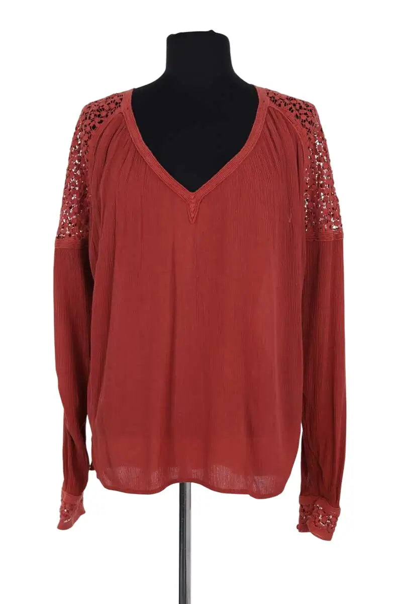 Blouse Idano Rouge en Coton, taille S - Seconde Main