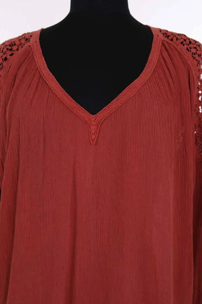 Blouse Idano Rouge en Coton