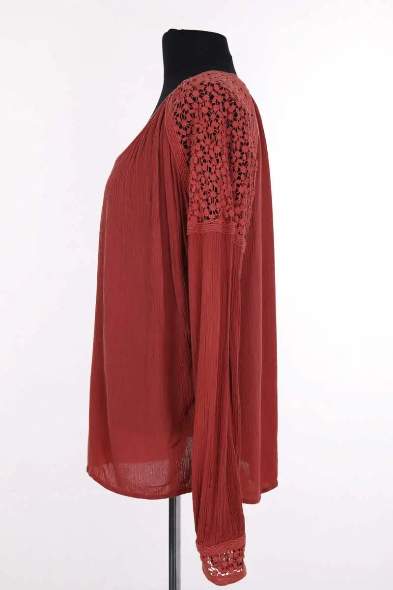 Blouse Idano Rouge en Coton