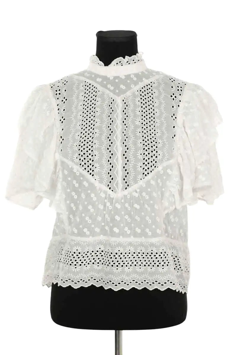 Blouse Isabel Marant Étoile Blanc en Coton, taille M - Seconde Main