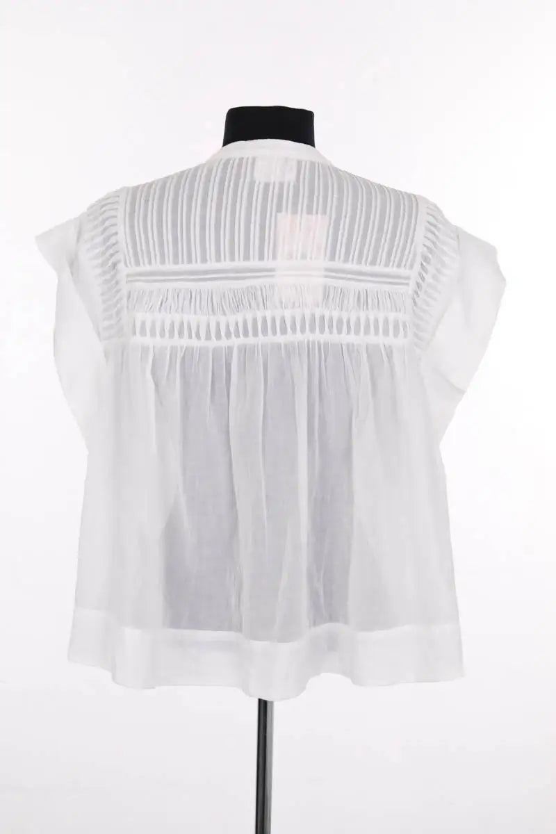 Blouse Isabel Marant Étoile Leaza Blanc en Coton