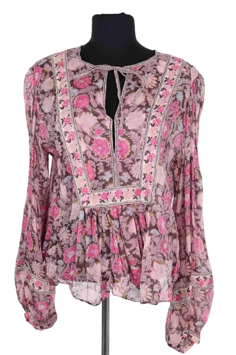 Blouse Isabel Marant Rose en Coton, taille S - Seconde Main