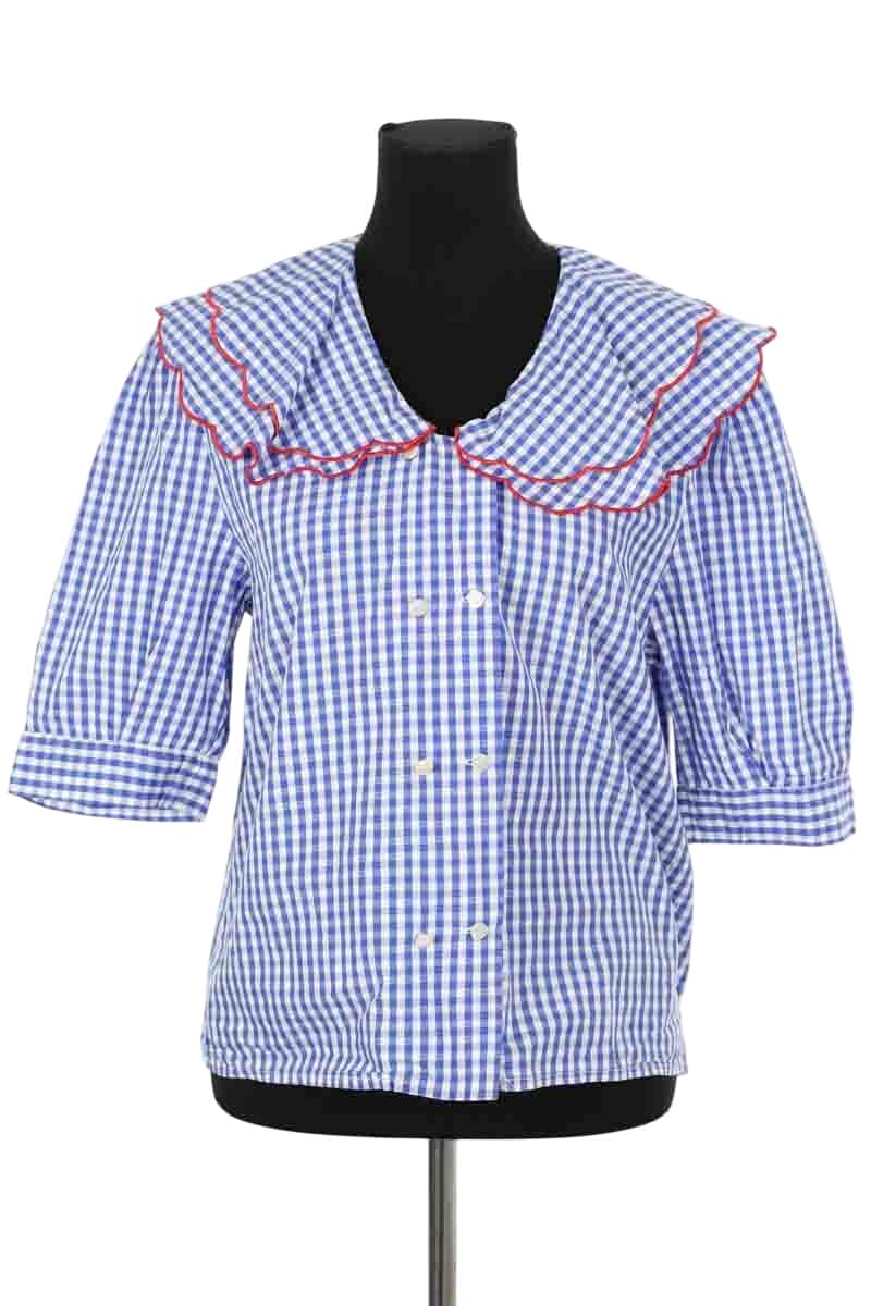 Blouse La Veste Bleu en Coton, taille XL - Seconde Main