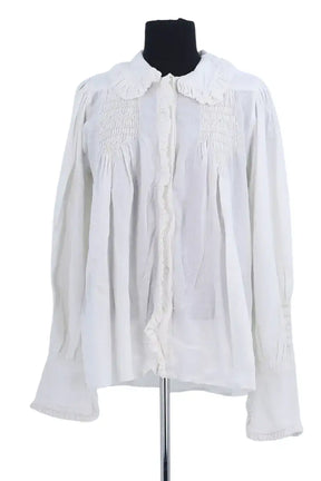 Blouse Laurence Bras Blanc en Coton, taille S - Seconde Main