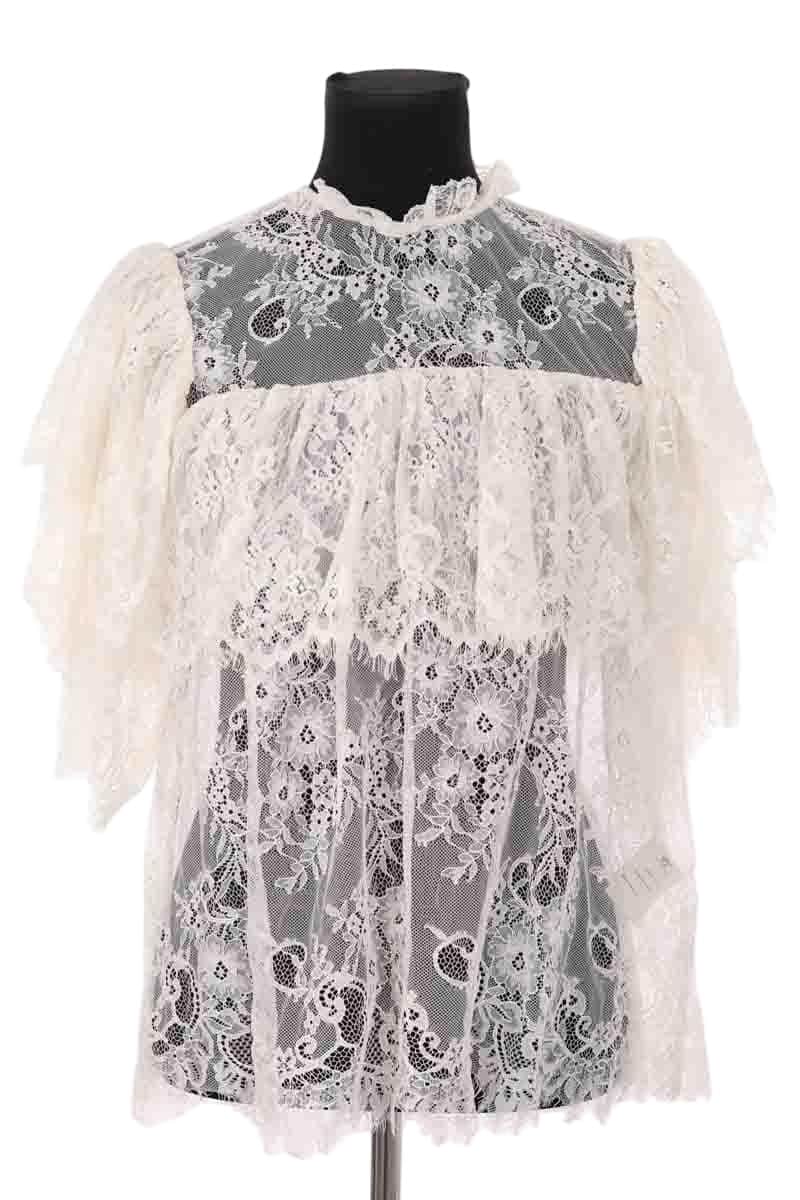 Blouse Laurence Bras Blanc en Synthétique, taille M - Seconde Main