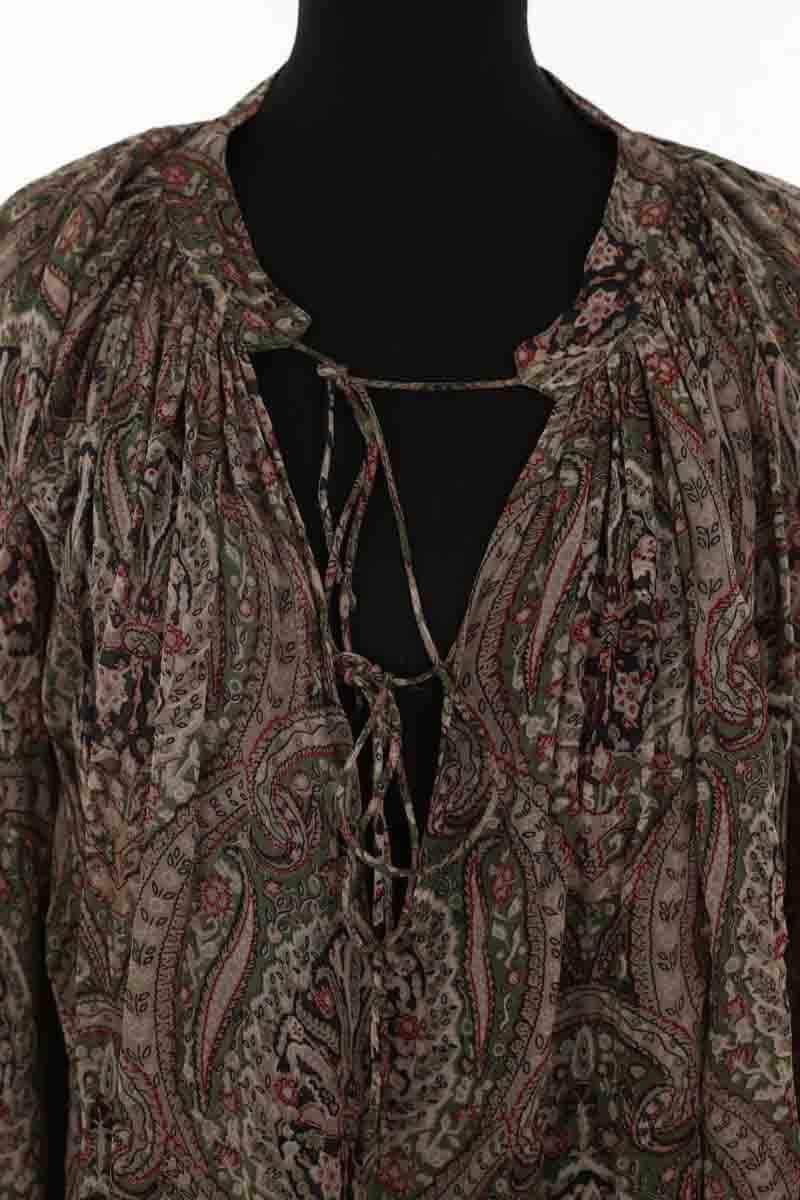 Blouse Laurence Bras Kaki en Viscose