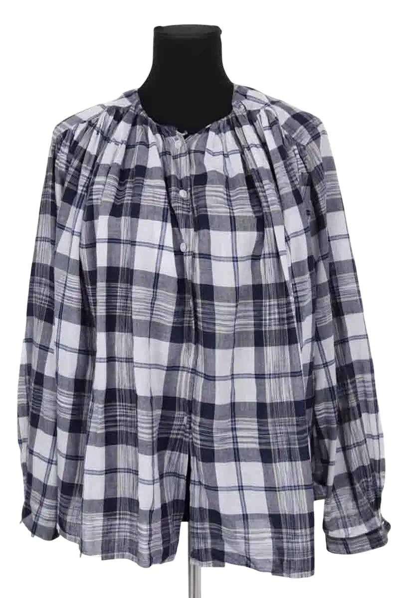 Blouse Laurence Bras Marine en Coton, taille M - Seconde Main