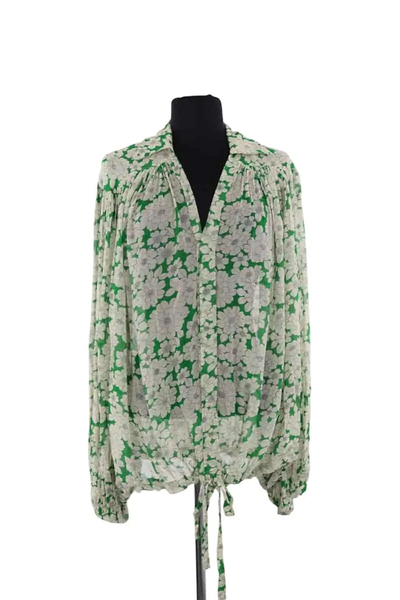 Blouse Laurence Bras Vert en Viscose, taille XS - Seconde Main