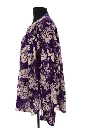Blouse Laurence Bras Violet en Coton