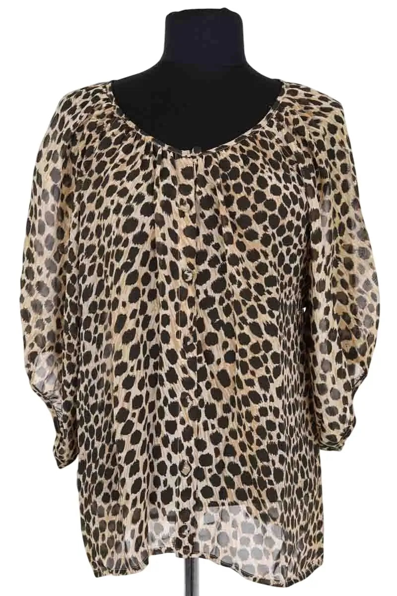 Blouse Leon & Harper Beige en Synthétique, taille S - Seconde Main