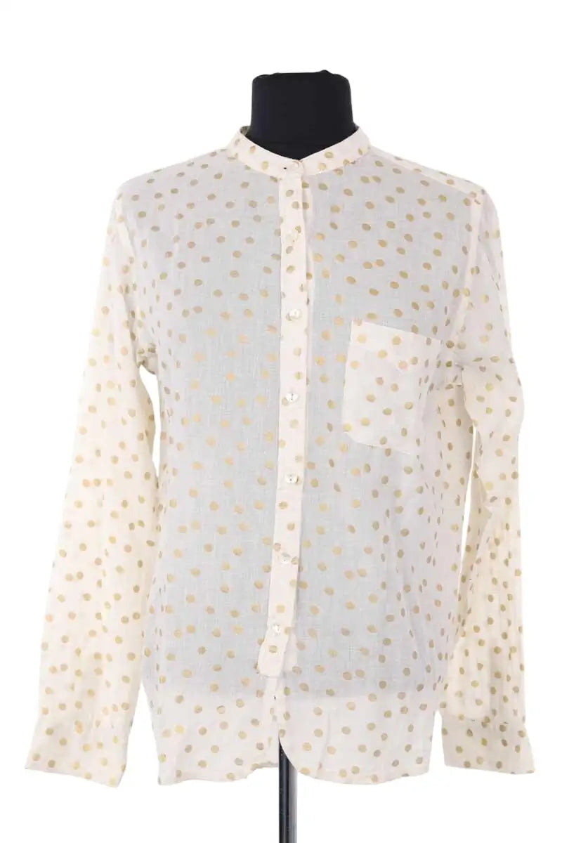 Blouse Leon & Harper Ecru en Coton, taille S - Seconde Main
