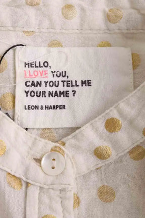 Blouse Leon & Harper Ecru en Coton