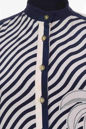 Blouse Louis Feraud Marine en Soie