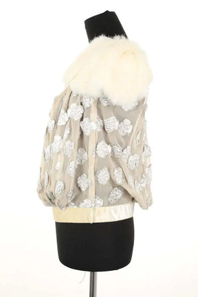 Blouse Louis Vuitton Ecru en Fourrure