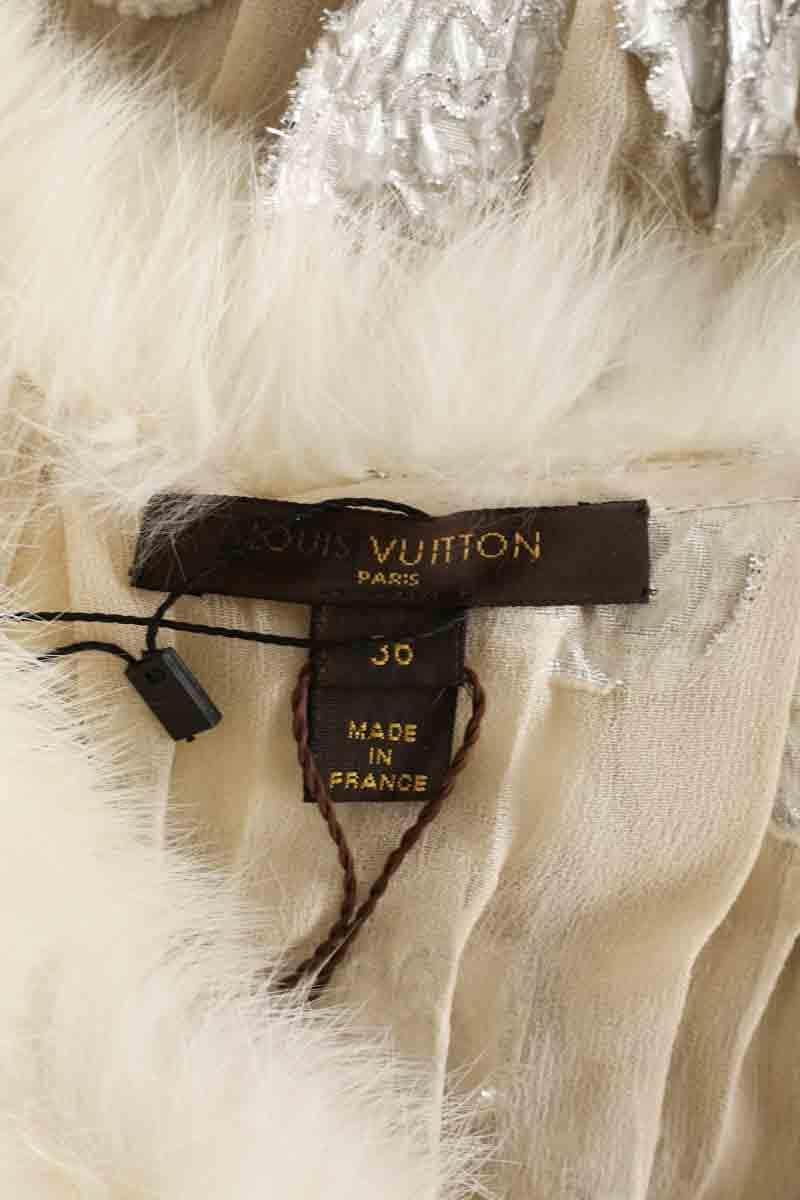 Blouse Louis Vuitton Ecru en Fourrure