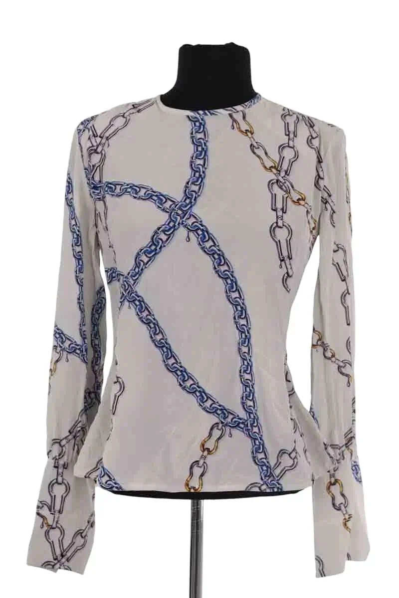 Blouse Louis Vuitton Gris en Soie, taille XS - Seconde Main