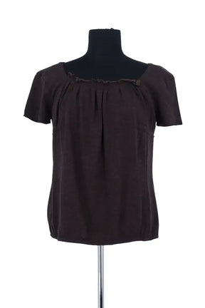 Blouse Louis Vuitton Marron en Soie, taille M - Seconde Main