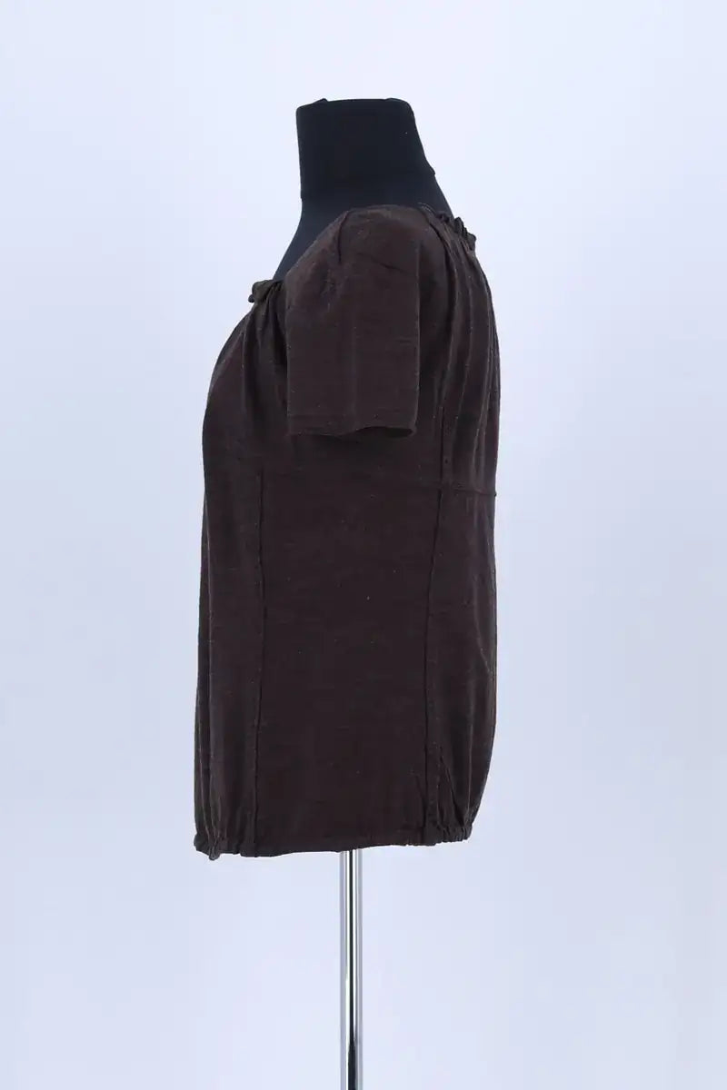 Blouse Louis Vuitton Marron en Soie