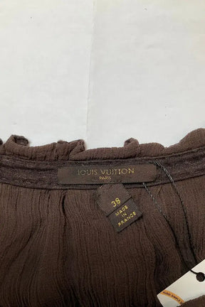 Blouse Louis Vuitton Marron en Soie