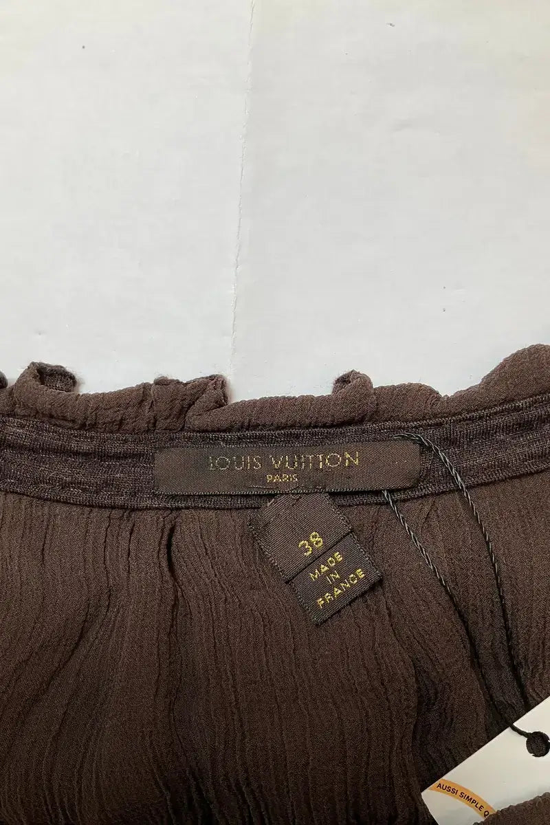Blouse Louis Vuitton Marron en Soie