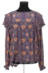 Blouse Louise Misha Violet en Viscose, taille S - Seconde Main