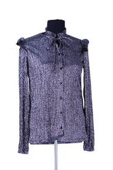 Blouse Maje Argent en Viscose, taille S - Seconde Main