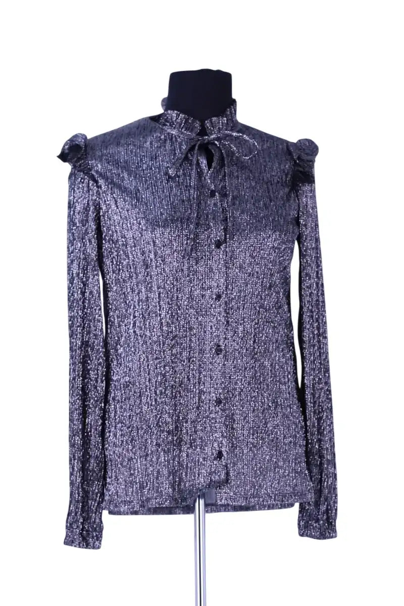 Blouse Maje Argent en Viscose, taille S - Seconde Main